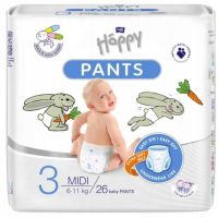 HAPPY PANTS Nr.3 Midi 6-11kg autiņbiksītes 26gb Polija (1/10)