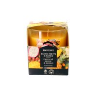 PROVENCE Exotic Fruits& Mango aromat.svece 20h stiklā Čehoslovākija 130g (1/12)