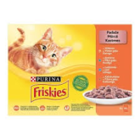 FRISKIES pilnvērtīga barība kaķiem gaļas izlase mērcē Ungārija 12x85g (1/6)