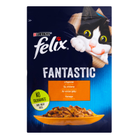 FELIX Fantactic kaķu konservi ar vistas gaļu želejā 85g (1/26)