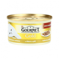 GOURMET GOLD kaķu konservs ar tītara un pīles gaļas gab. 85g (1/24)