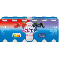 ACTIMEL jogurta dzēriens ar zemeņu un kazeņu/melleņu garšu Beļģija 12x100g (1/2)