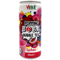 VINUT Popping Bubble Tea tēja ar ličija garšu skārdene Vjetnama 320ml(1/24) DEP+