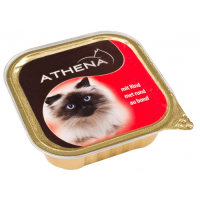ATHENA Classic pastēte pieaugušiem kaķiem ar liellopu gaļu 100g (1/32)