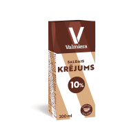 VALMIERA Saldais krējums 10% UHT Latvija 200ml (1/24)