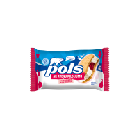 POLS Vaniļas saldējums ar aveņu pild.,pilngr.auzu cepumiem Latvija 140ml/75g (1/36)