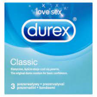 DUREX Classic prezervatīvi N3 3gb (1/24)