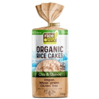 RICE UP! ORGANISKĀS Rīsu galetes ar čia un kvinojas sēklām 120g (1/12)