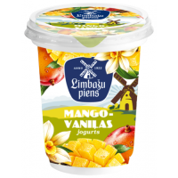 LIMBAŽU PIENS mango-vaniļas jogurts 320g(1/6) 18d