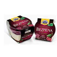 BIEZPIENA TORTE ar ķiršu ievārījumu Smiltene Latvija 110g (1/6) 8d