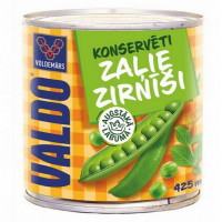 ZAĻIE Zirnīši konservēti Valdo Ungārija 690g /450g (1/8)