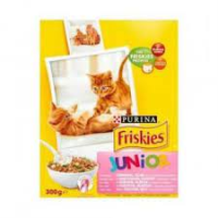 FRISKIES JUNIOR sausā kaķu bar. ar vistu, burkāniem Ungārija 300g(1/10)