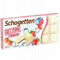 SCHOGETTEN Freeze Me Strawberry baltā šokolāde zemeņu kr.pildīj.Vācija 100g(1/15)