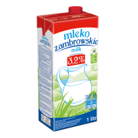 ZAMBROWSKIE UHT piens 3,2% dabīgs pasterizēts 1L (1/12)