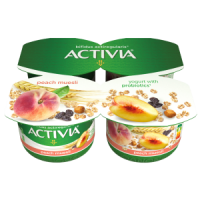 ACTIVIA persiku-musli jogurts 4paka 4x125g (1/6)
