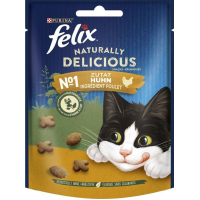 FELIX Naturally Delicious kaķu gardumi ar vistas gaļu Vācija 50g (1/8)