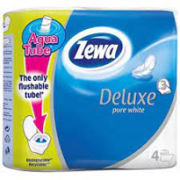 ZEWA Delux Pure White tualetes papīrs 3kārt. 4ruļļi( 1/10)