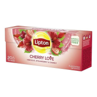 LIPTON Cherry Love hibiskus,ķiršu&zemeņu tēja 20x1,6g (1/12)