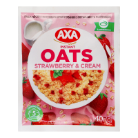 AXA OATS ā/p auzu pārslu biezputra ar zemenēm un saldo krējumu Ukraina 40g (1/20) 