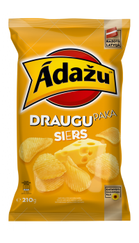 ĀDAŽU čipsi Draugu paka ar siera garšu Latvija 180g (1/18)