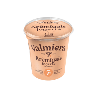 KRĒMĪGAIS jogurts 7% bez laktozes un piedevām Valmiera Latvija 350g (1/6) 25d