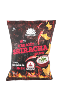 LINKOSUO Rudzu uzkodas ar krēmīgu un pikantu srirača garšu Somija 120g (1/8)