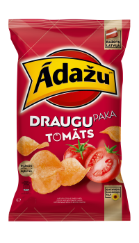 ĀDAŽU čipsi Draugu paka ar tomātu garšu Latvija 180g (1/18)