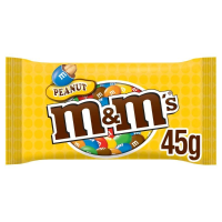 M&M`s Peanut zemesrieksti šokolādes pildījumā un krāsainā glazūrā 45g (1/24)