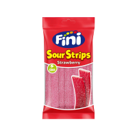 FINI Sour Strips Strawberry želejkonfektes zemeņu garšu Spānija 125g(1/16)