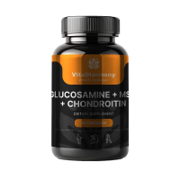 VITALHARMONY Glucosamine+ MSM+Chondroitin uztura bagāt.90kaps.Valsts-ziņu nav 