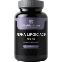 VITALHARMONY Alpha Lipoic Acid 100mg uztura bagātinātājs 90kaps.Valsts-ziņu nav 