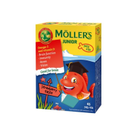 MOLLER`S Junior Omega-3, Vitamin D uzturu bagātinātājs 45kaps. Norvēģija 