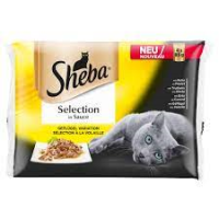SHEBA Selection mājputnu gaļas izlase konservs kaķiem 4x85g (1/13)