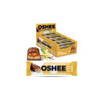 OSHEE Protein 27% piena šokol. batoniņš bez cukura ar vaniļas garšu Polija 49g(1/12)