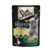 SHEBA Kitten mitrā barība kaķēniem ar vistu mērcē Lietuva 85g (1/28)