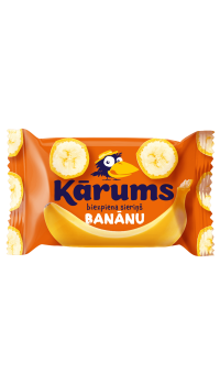 KĀRUMS biezpiena sieriņš banānu garšas glazūrā Latvija 45g (1/40)