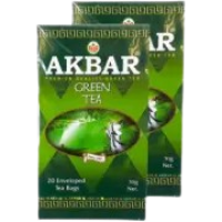 AKBAR Green Tea zaļā tēja Šrilanka 20x1,5g (1/24)