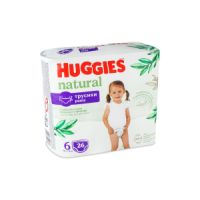 HUGGIES Natural Pants autiņbiksītes Nr.6 15+ kg 26gb (1/4)