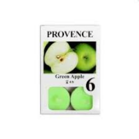 PROVENCE GREEN Apple aromat. tējas sveces 4h 6gb(1/10/100)