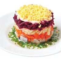 SIĻĶE KAŽOKĀ salāti Austra kulinārija Latvija 