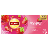 LIPTON Strawberry&Rhubard augļu tēja 20gb 32g (1/12)