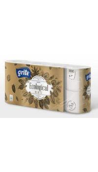 GRITE Ecological 3kārt. tualetes papīrs 8ruļļi Lietuva (1/7/168)
