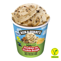 BEN&JERRY`S Cookie Dough vegāns, bez piena kar.sald.,cep.,šokol.skaid.465ml/415g(1/8)