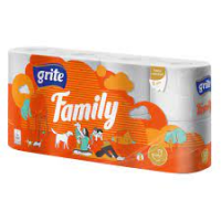 GRITE Family tualetes papīrs 3kārt. 8 ruļļi(1/7/168)