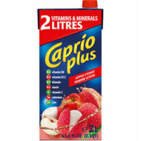 CAPRIO Plus negāzēts ābolu-ličiju garšas dzēriens ar pievien.vitam.Polija 2L(1/6)
