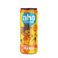 AHA Active Drink negāzēts dzēriens mango augļu garšu skārdene Lietuva 330ml(1/24) DEP+