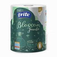 GRITE Blossom Jumbo virtuves papīra dvielis 2-kārt. 1rullis (1/8)