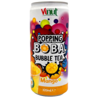 VINUT Popping Bubble Tea tēja ar mango garšu skārdene Vjetnama 320ml(1/24) DEP+