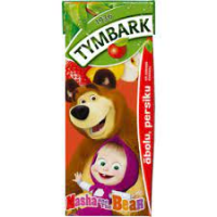 TYMBARK Mickey ābolu, persiku,zemeņu sulas dzēriens Polija 200ml (1/27)