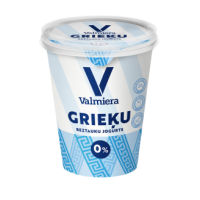 GRIEĶU beztauku jogurts 0% bez piedevām Valmiera 370g(1/6)